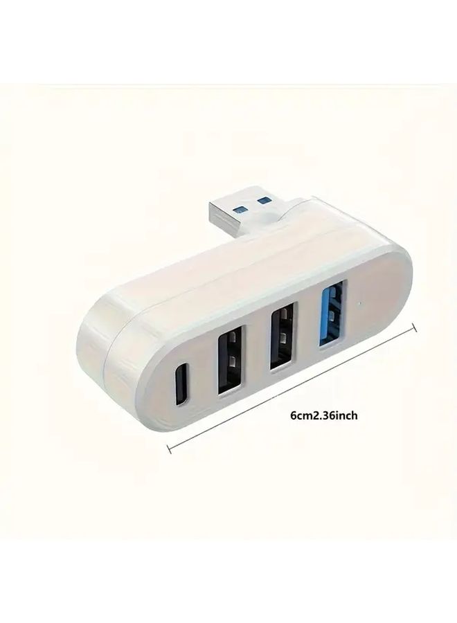 Black USB 3 0 Hub Splitter With Type C And SD Card Reader For Car Laptop - Image 3