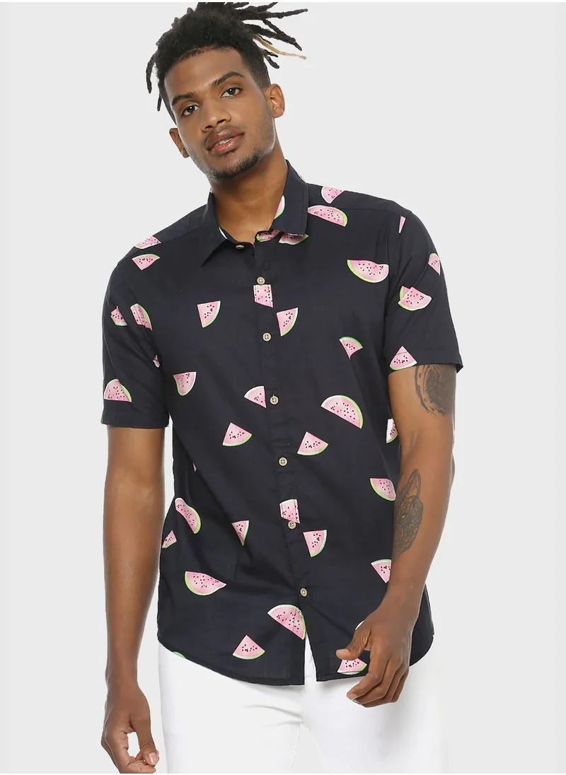 Campus Sutra Printed Shirt