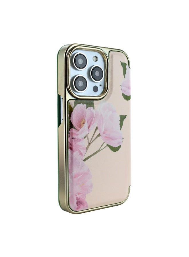 iPhone 15 Pro Max Case -  Mirror Folio - Flower placement