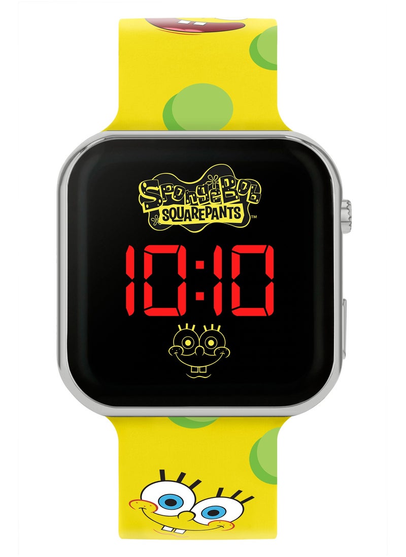 Sponge Bob - Nickelodeon SpongeBob Yellow LED Watch with Printed Character Strap - SGB4134 - Image 1
