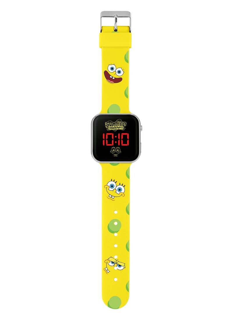 Sponge Bob - Nickelodeon SpongeBob Yellow LED Watch with Printed Character Strap - SGB4134 - Image 1