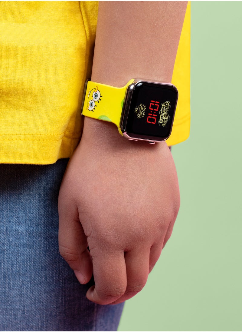 Sponge Bob - Nickelodeon SpongeBob Yellow LED Watch with Printed Character Strap - SGB4134 - Image 1