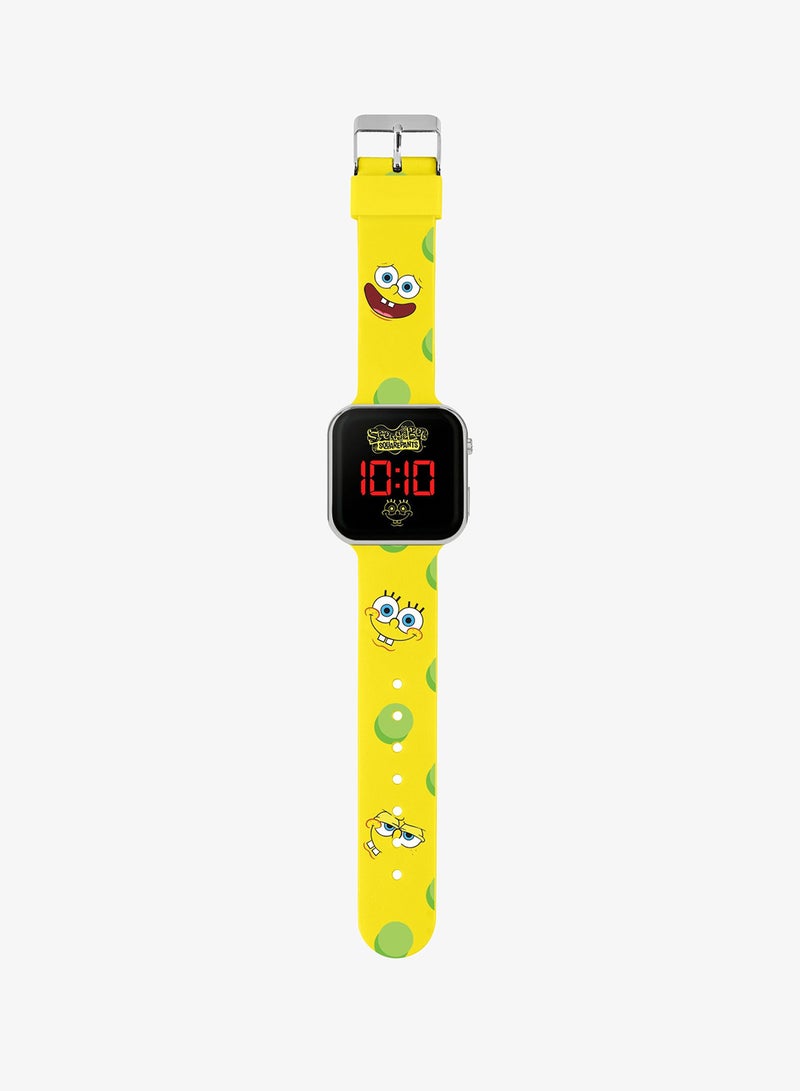 Sponge Bob Nickelodeon SpongeBob Yellow LED Watch with Printed Character Strap - SGB4134 - Image 2