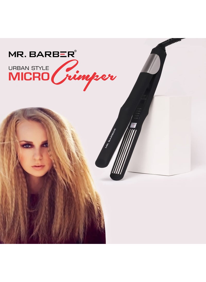 Mr.Barber Mr Barber Urban Style Micro Crimper 1 Inch Nano Titanium Professional Hair Crimper for Styling  - Image 5