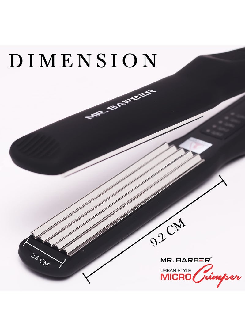 Mr.Barber Mr Barber Urban Style Micro Crimper 1 Inch Nano Titanium Professional Hair Crimper for Styling  - Image 2