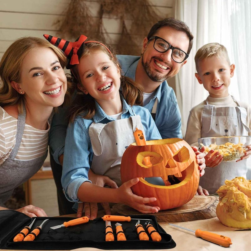 imarku Pumpkin Carving Kit, 36PCS Pumpkin Carving Tools, Professional Pumpkin Carving Knife Set with Stencils & Bag for Beginners, Sharp Pumpkin Carving Gift for Halloween Decoration Jack-O-Lanterns - Image 4