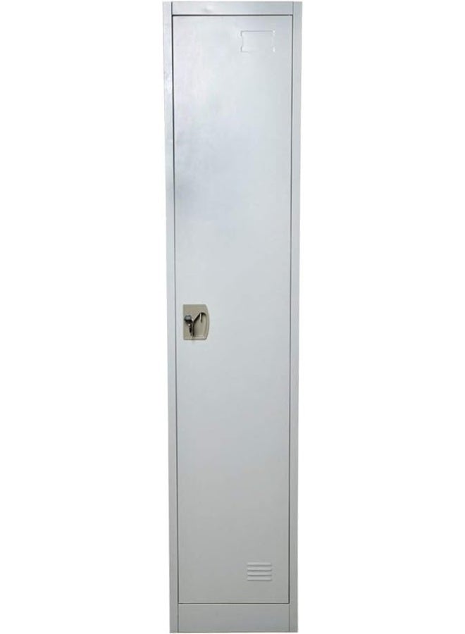 Poppins Home Poppins HOME One Door Steel Cabinet, Gray - 190 X 45 X 45 Cm  - Image 1