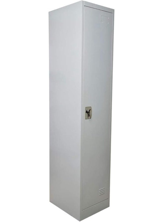 Poppins Home Poppins HOME One Door Steel Cabinet, Gray - 190 X 45 X 45 Cm  - Image 3