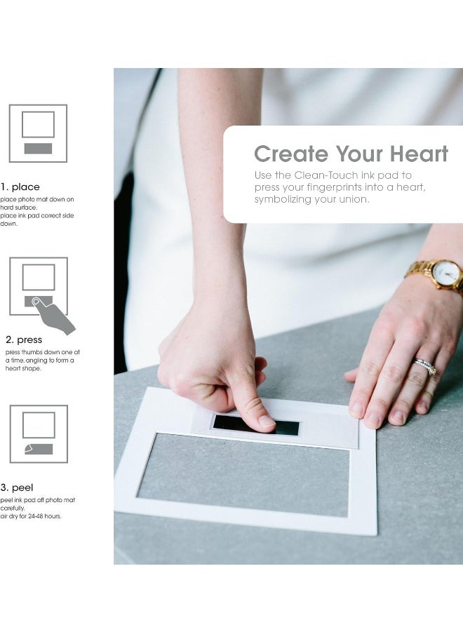 pearhead - Pearhead Heart Thumbprint Keepsake Photo Frame And Ink Kit - Image 1