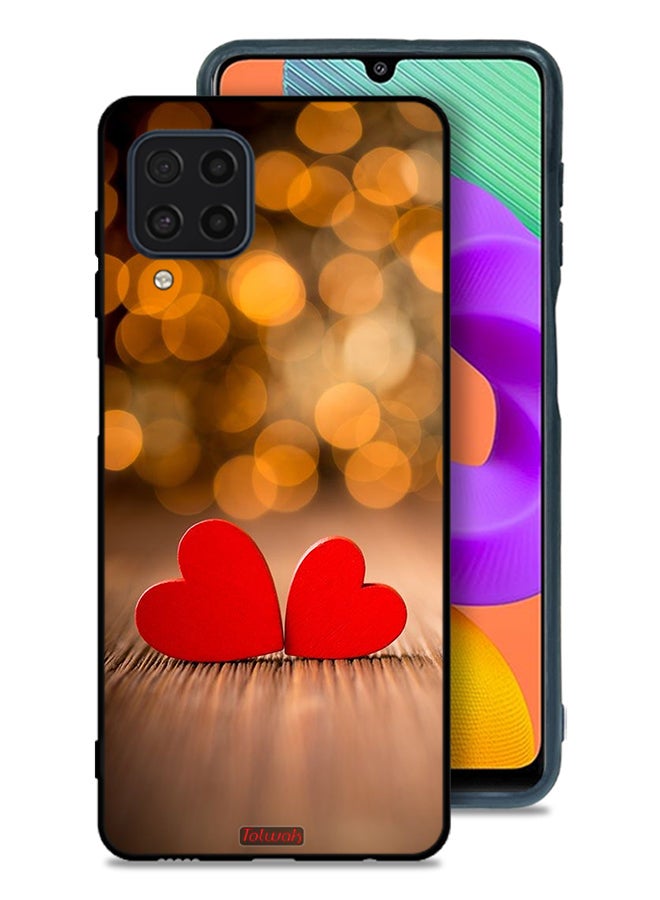 Tolwak Samsung Galaxy M32 4G Protective Case Cover Two Beautiful Hearts - Image 1