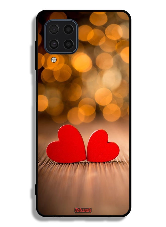 Tolwak Samsung Galaxy M32 4G Protective Case Cover Two Beautiful Hearts - Image 2