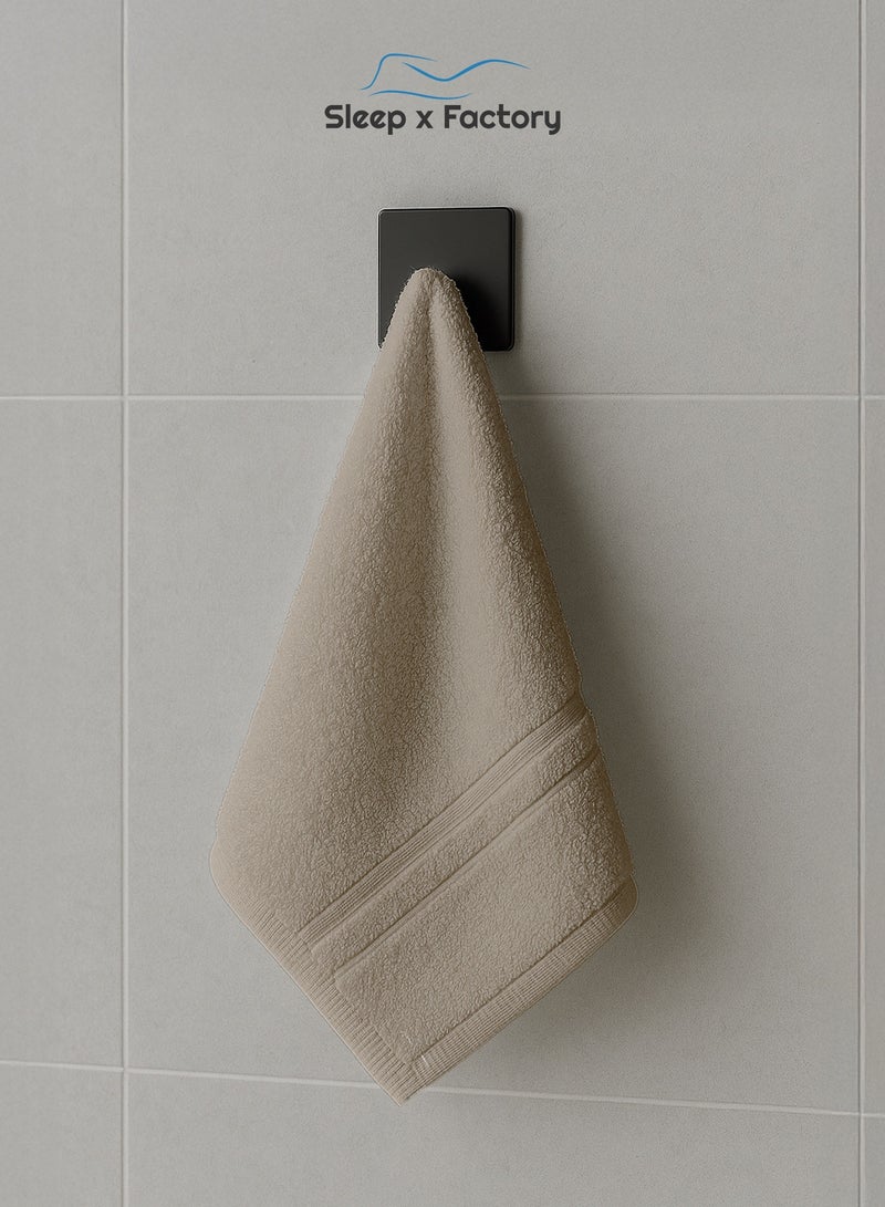 Sleep x Factory Beige Face Towel – 100% Cotton, Soft & Quick-Dry – 33x33 cm - Image 1