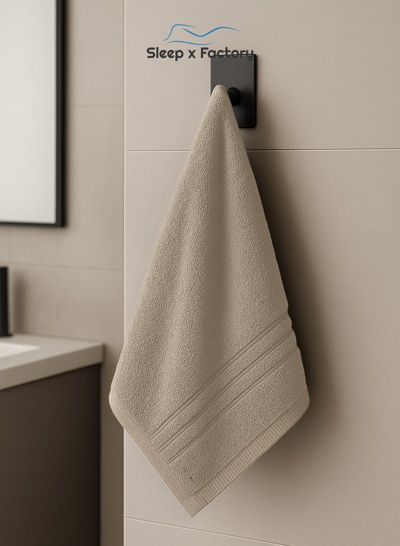 Sleep x Factory Beige Face Towel – 100% Cotton, Soft & Quick-Dry – 33x33 cm - Image 5