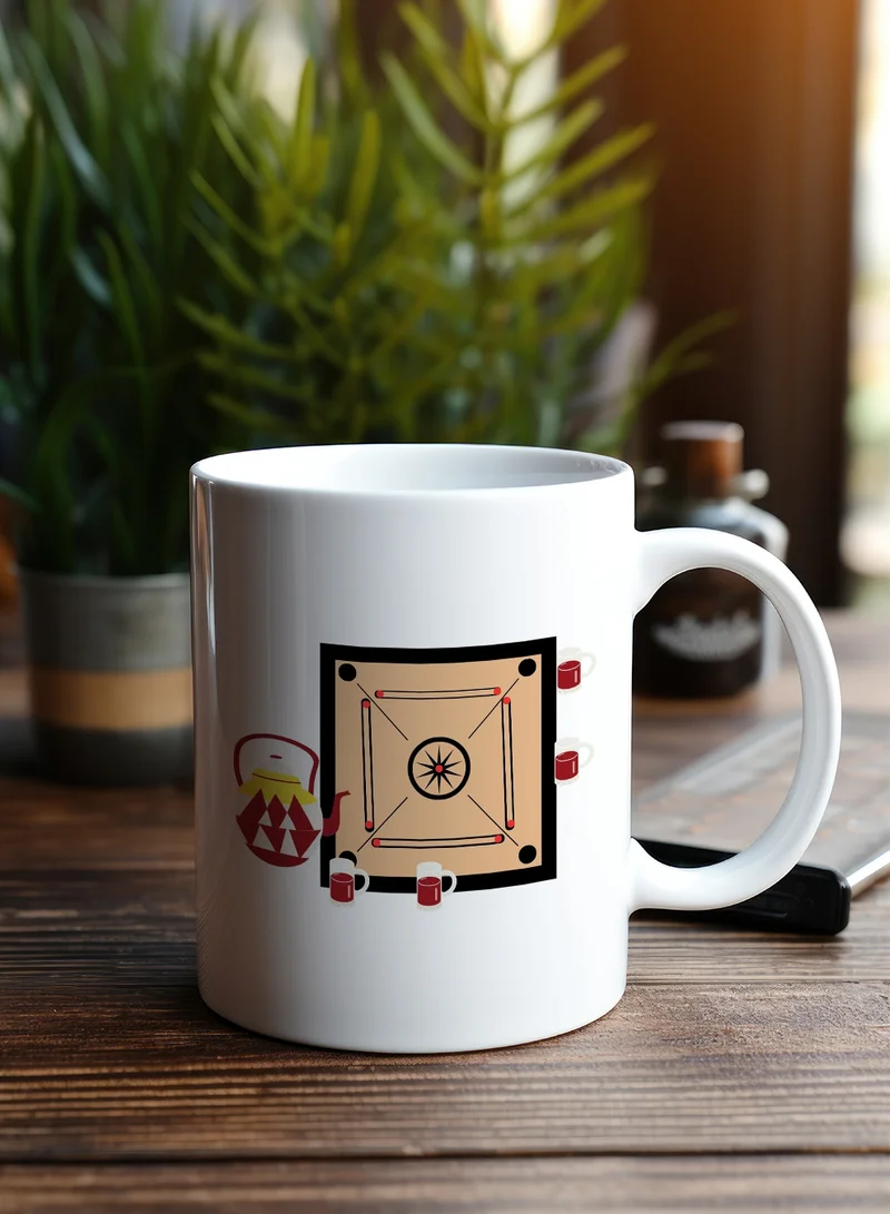 LOWHA 11 oz Ceramic Mug with Printed Design