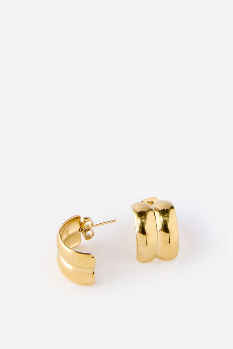 روبي Waterproof Mid Hoop Earring
