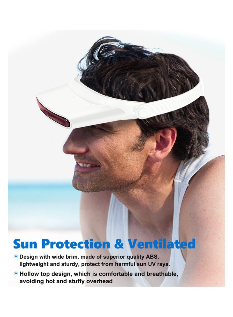 SYOSI Personal Fans Sun Hat with Bladeless Fan, Hands Free Headband Fan Cap Rechargeable USB Fan Sun Visor Bladeless Fan Headwear Cooling Fan Cap for Women Men Cycling Fishing Hiking Camping Sports - Image 2