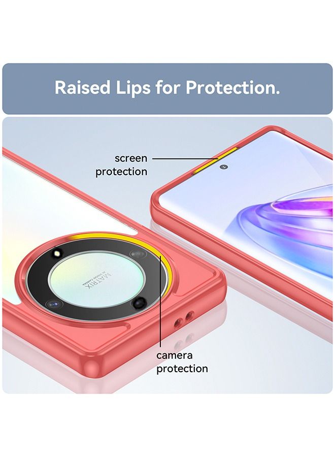 Honor X9A Case Cover Protector Back Accessories with Comfortable Touching Anti-Scratch Slim Stylish TPU Shock Absorption Protective Protection For Honor X9A Red - Image 3