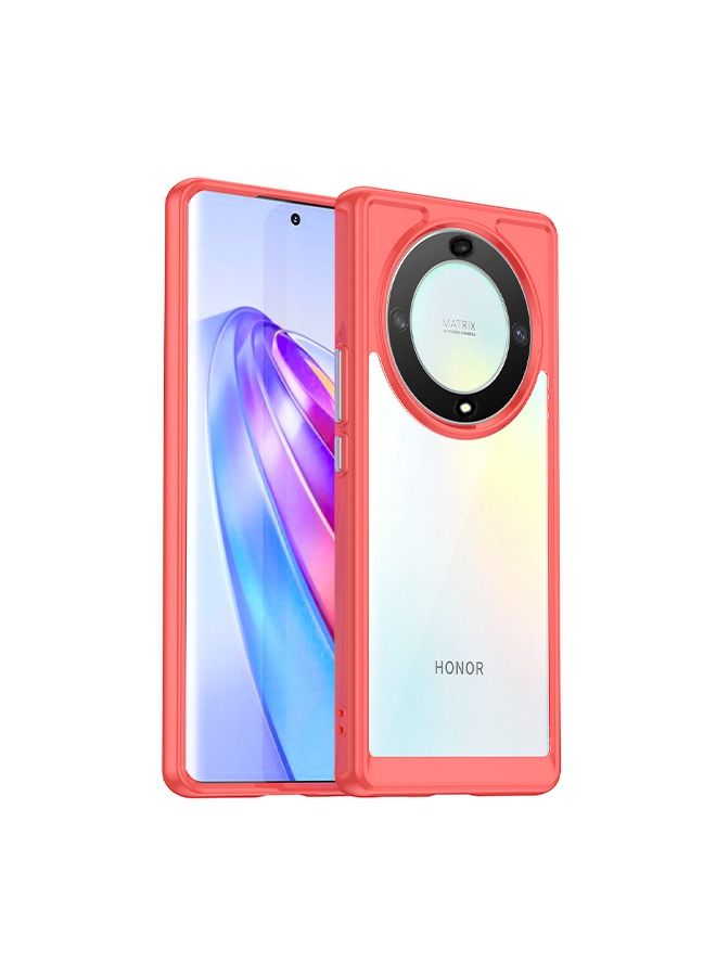 Honor X9A Case Cover Protector Back Accessories with Comfortable Touching Anti-Scratch Slim Stylish TPU Shock Absorption Protective Protection For Honor X9A Red - Image 1