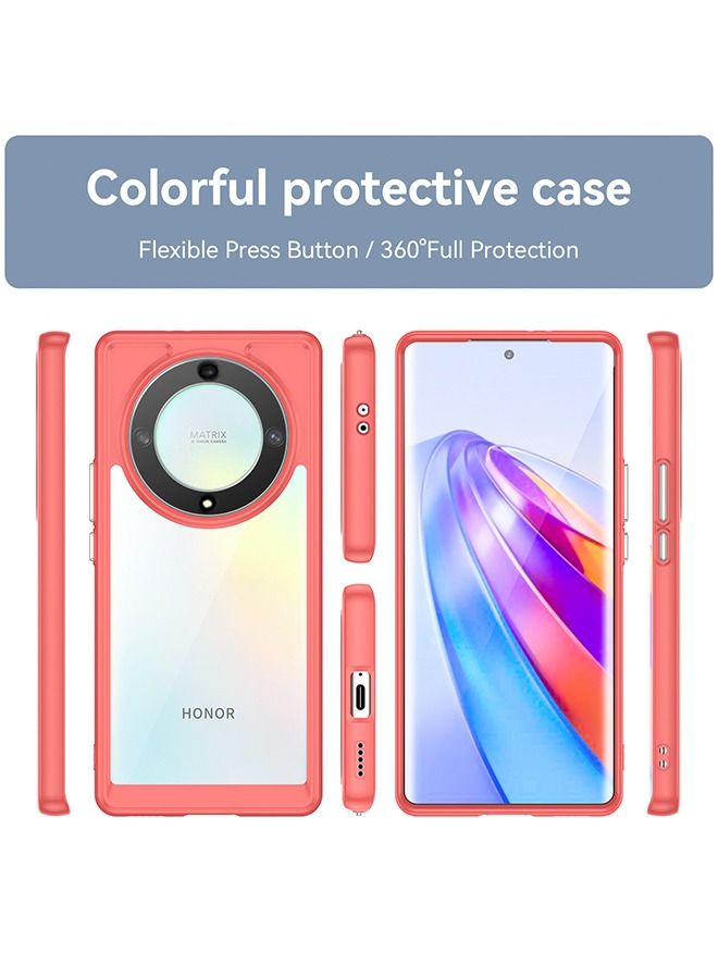 Honor X9A Case Cover Protector Back Accessories with Comfortable Touching Anti-Scratch Slim Stylish TPU Shock Absorption Protective Protection For Honor X9A Red - Image 2