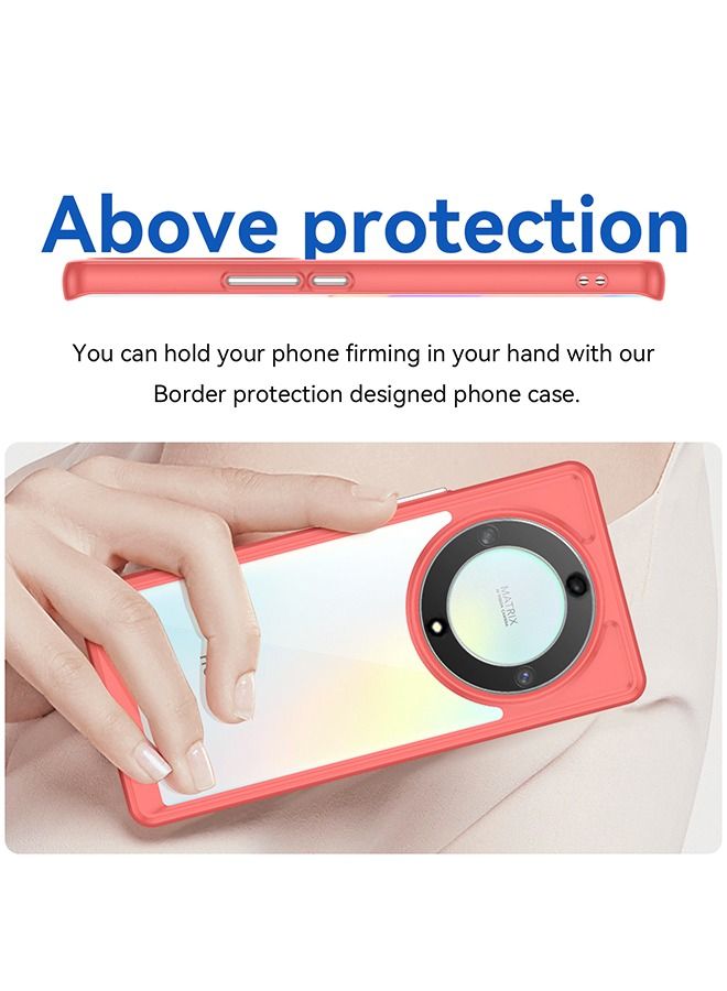 Honor X9A Case Cover Protector Back Accessories with Comfortable Touching Anti-Scratch Slim Stylish TPU Shock Absorption Protective Protection For Honor X9A Red - Image 5