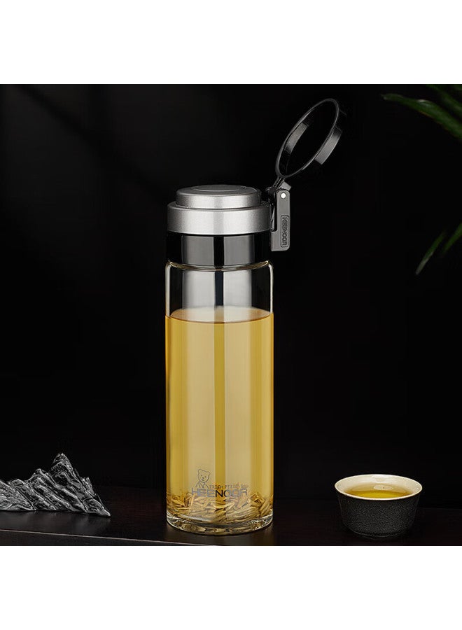 Heenoor Xino Single-layer Glass Cup, Large Capacity, Portable, With Handle, Sports Water Bottle For Men, Filtered Tea Cup, Xn-9076, 695ml - Image 2