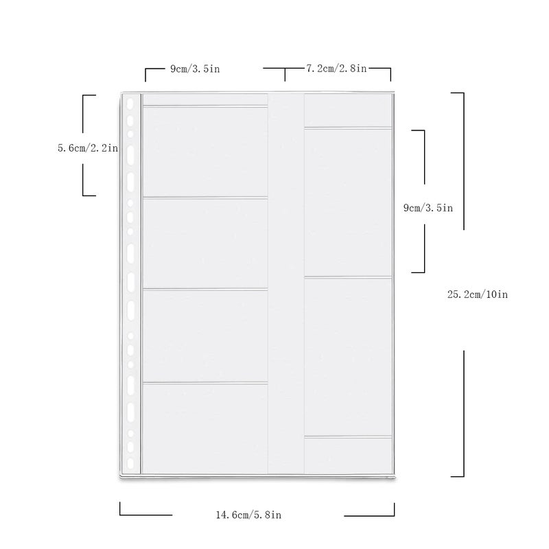 Zelten 4 Pack B5 19 Holes Binder Name Card Holder Plastic Business Card Organizer Binder Coupon Holder Waterproof 19 Holes Card Holder for Personal Organiser (Name Card Holder, B5) - Image 2