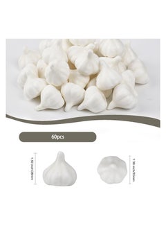 SYOSI 60Pcs Foam Fruit Artificial Garlic, Simulation Realistic Lifelike Models Artificial Vegetables for Party Autumn Supplies Farmhouse Restaurant Photography Props, Lightweight, Easy to Carry (White)  - Image 5