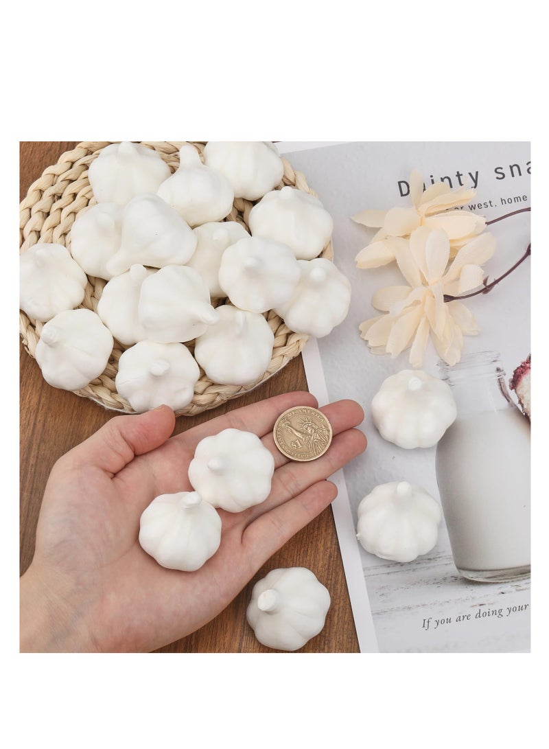 SYOSI 60Pcs Foam Fruit Artificial Garlic, Simulation Realistic Lifelike Models Artificial Vegetables for Party Autumn Supplies Farmhouse Restaurant Photography Props, Lightweight, Easy to Carry (White)  - Image 3