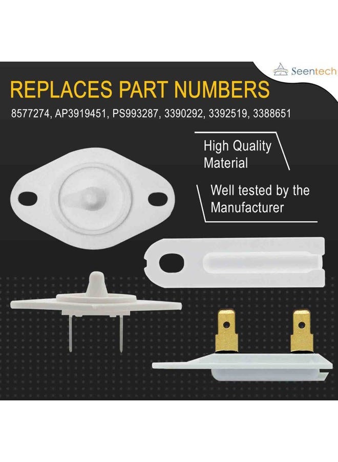 Seentech 8577274 Dryer Thermistor and 3392519 Dryer Thermal Fuse Exact Fit for Whirlpool, kenmore,Maytag,Inglis: Replace partnumber 8577274, 3390292, 3406294, 3976615, 772546, AP3919451, AP601351 - Image 3