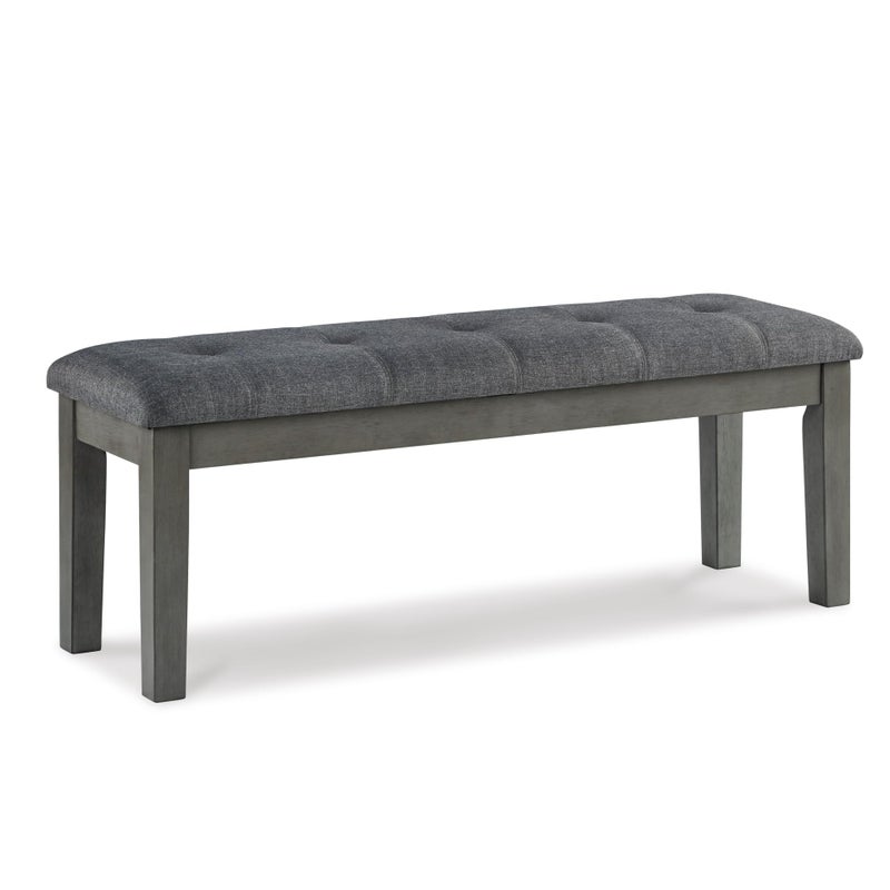 Signature Design by Ashley Signature Design by Ashley Hallanden Rustic Tufted Upholstered Dining Room Bench Gray 