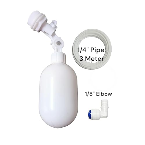 Aqualiquid Ro Plastic Float Ball Valve Shut Off Float And 3 Meter Pipe For for Aquarium, Water Tank, Aquariums, Aquaculture, RO System, Dispenser Pot (Float + 3 Meter Pipe + 1 Elbow) - Image 2