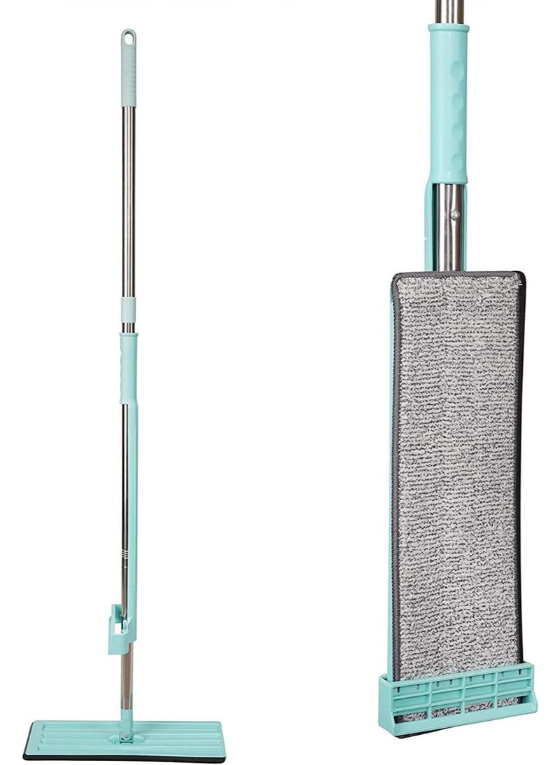 Squeeze Microfiber Flat Mop with 360° Rotation, Self-Wringing, Hands-Free for Dry & Wet Floor Cleaning - Image 2