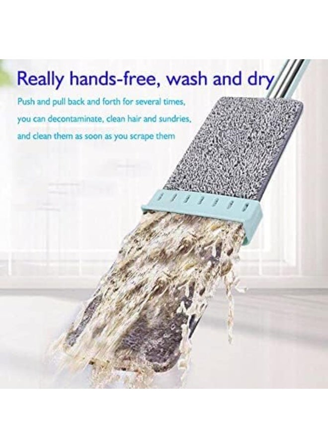 Squeeze Microfiber Flat Mop with 360° Rotation, Self-Wringing, Hands-Free for Dry & Wet Floor Cleaning - Image 3