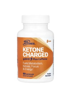 Real Ketones Real Ketones, Ketone Charged, goBHB Plus Caffeine, 60 Capsules  - Image 1