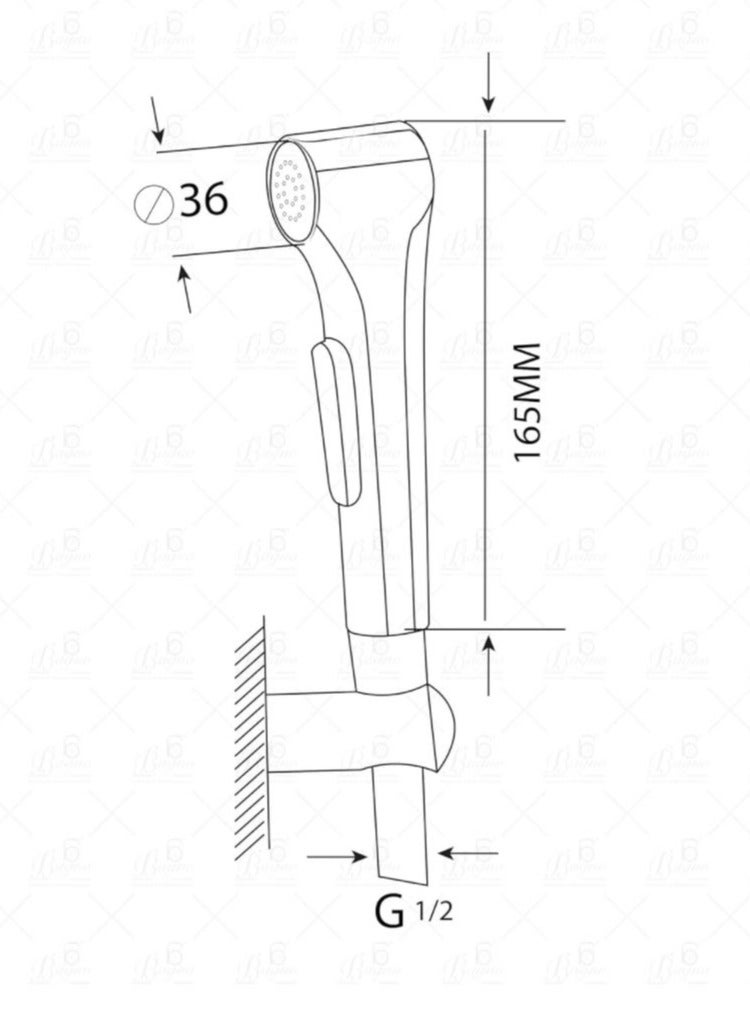 B Bagno BBAGNO SF02 Bidet Sprayer Luxury Anti-twist Design Made of Multi-Color PVC Plastic and 22 Bar Pressure Hand Shower Bright Gold - Image 3