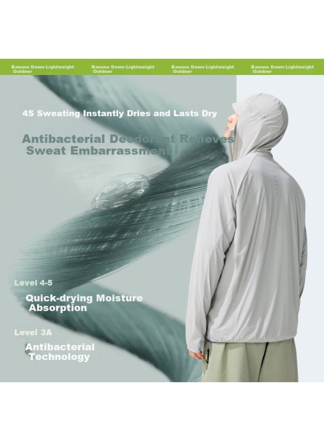 Beneunder Men's Lightweight Breathable Sun Protection Jacket Outdoor Sports Loose Long Coat Ds939 - Image 2