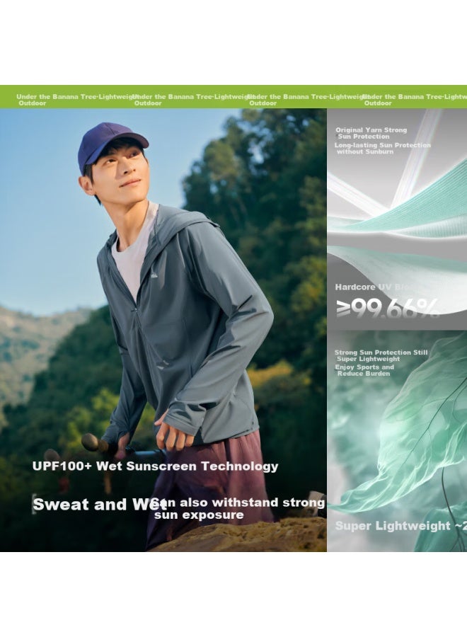 Beneunder Men's Lightweight Breathable Sun Protection Jacket Outdoor Sports Loose Long Coat Ds939 - Image 1