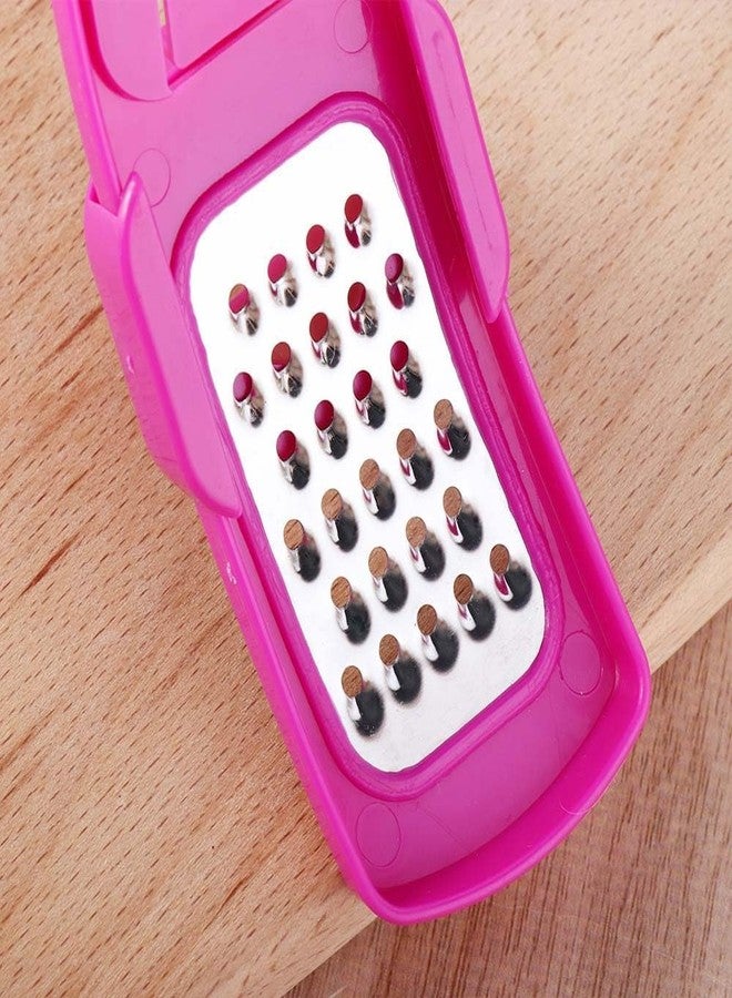 WLngtv Multifunction Ginger Grater Tool Mini Grater Nutmeg Grinder Garlic Grater, Kitchen Manual Fruit Vegetable Nuts Chopper Grinder Tools (Rose Red) - Image 5