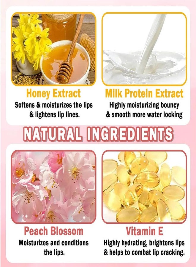 Baorder 4Pcs Hydrating Clear Lip Oil,Crystal Jelly Honey Lip Gloss with Big Brush,Long Lasting Nourishing Lip Care Lip Glow Oil,Moisturizing Tinted Lip Balm,Fresh Texture Clear Lip Gloss Lip Makeup - Image 4
