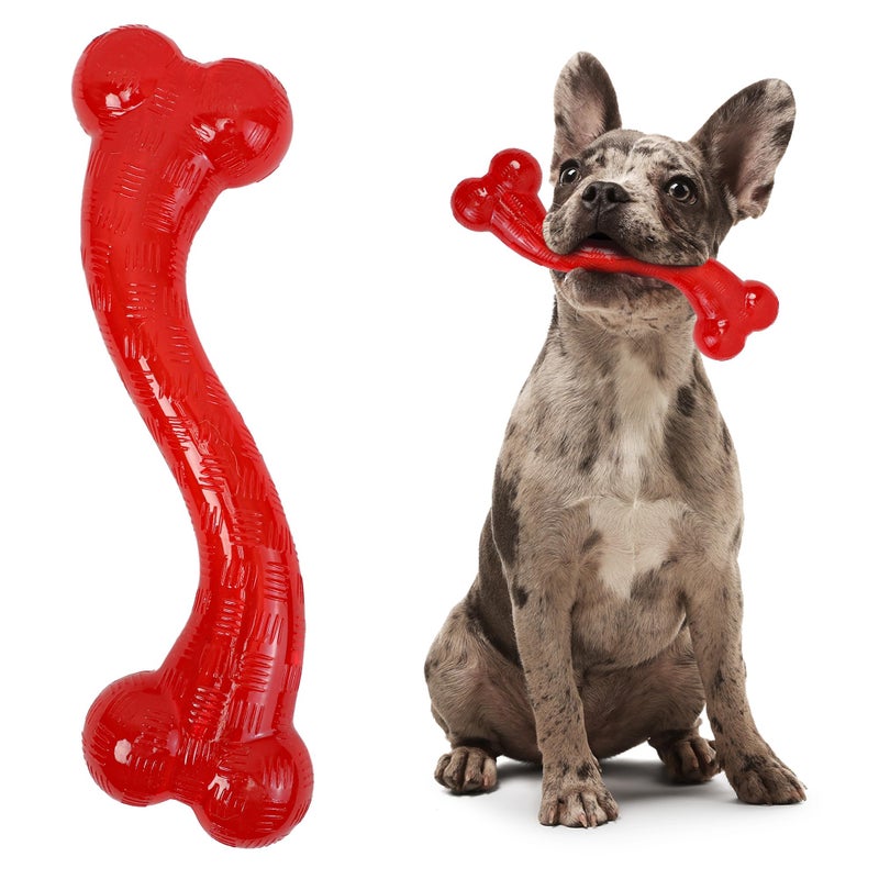 SPOT Play Strong S Bone Durable TPR Long Lasting Dog Chew for Aggressive Chewers Hollow Center to Hide Treats Virtually Indestructible Toy for Large Dogs Puppies up to 90lbs 12 inch