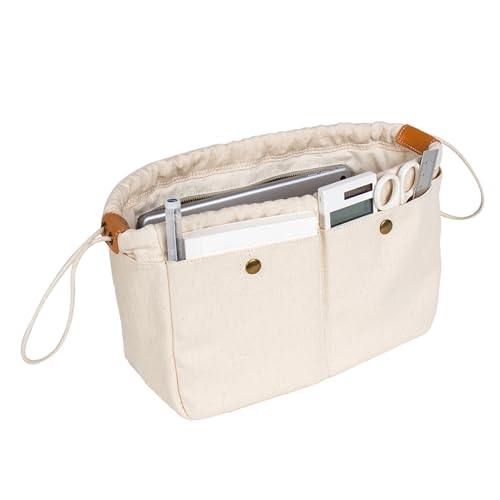 YONBEN Bag Divider Organizer Insert Tote Cotton Canvas Tote Organizer Insert large Handbag Organizer Extra Large Purse Insert Organizer (L) - Image 1