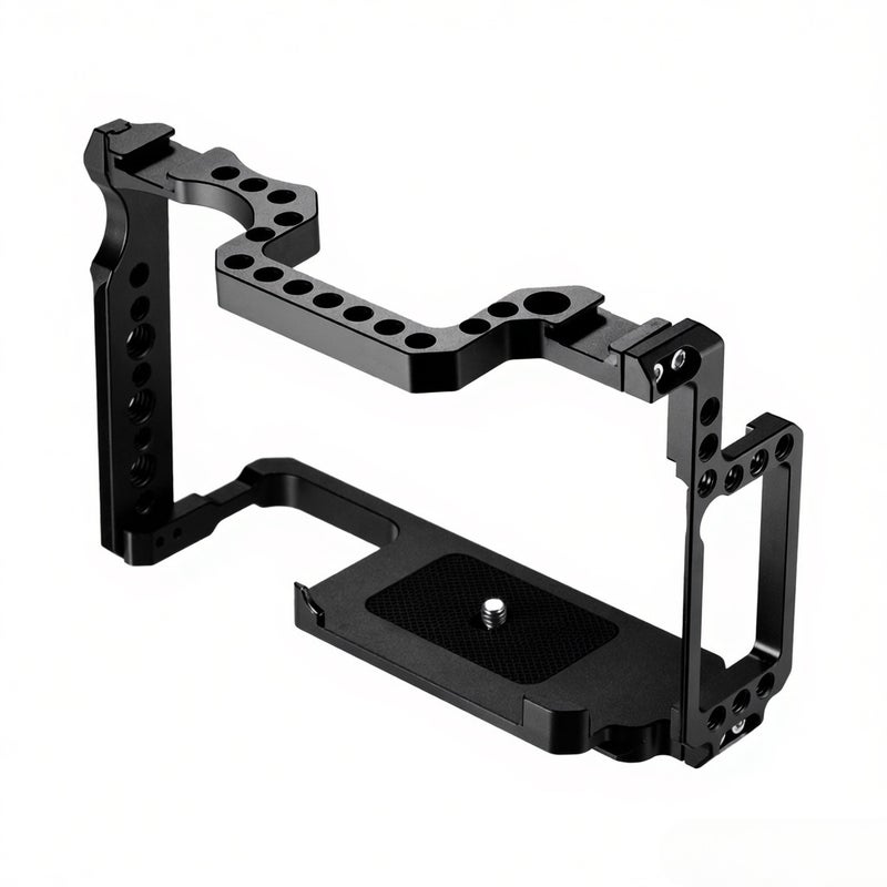 Camera Cage Aluminum Alloy with 1/4 Inch& 3/8 Inch Screw Holes Dual Cold Shoe Mount Compatible with Canon 5DS 5DR 5D Mark IV/III/II - Image 2