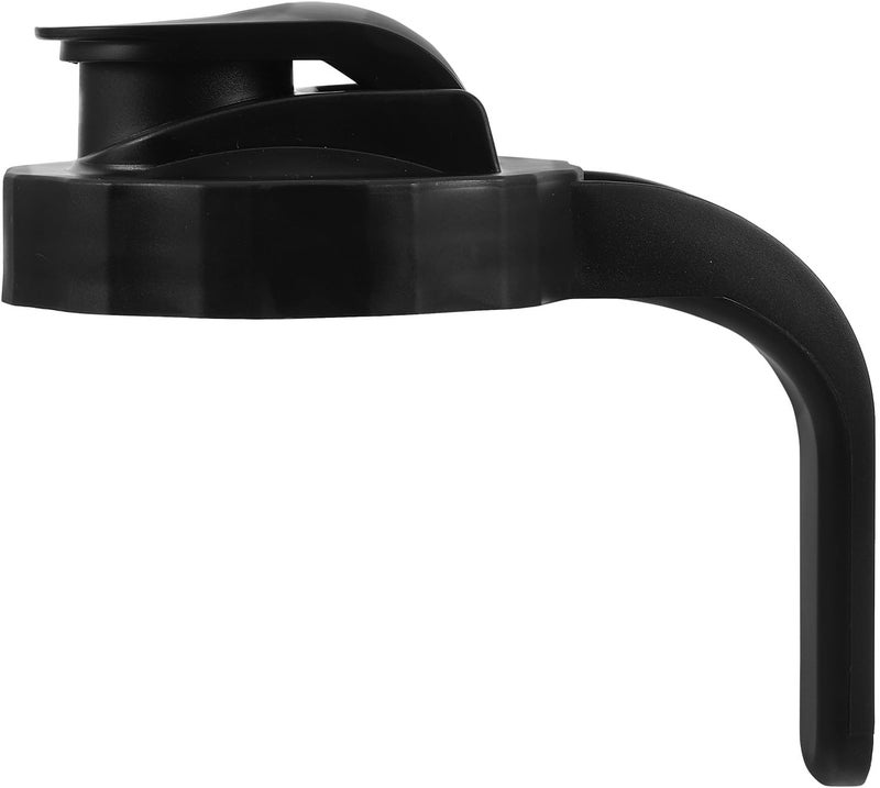 Wide Mouth Mason Jar Plastic Lid with Handle 86Mm Black Reusable Pour Spout Cover for Kitchen Canning and Drink Storage - Image 1