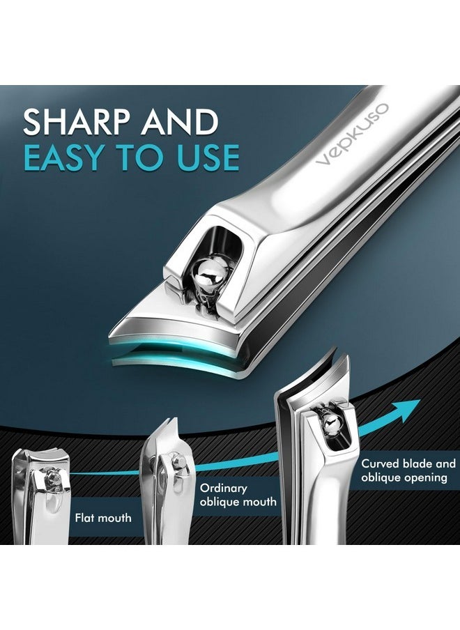 Vepkuso - German Nail Clippers For Thick Ingrown Nail For Men, Heavy Duty Large Toenail Clippers For Thick Nails For Seniors, Super Sharp Ingrown Toe Nail Clippers With Long Handle - Image 1