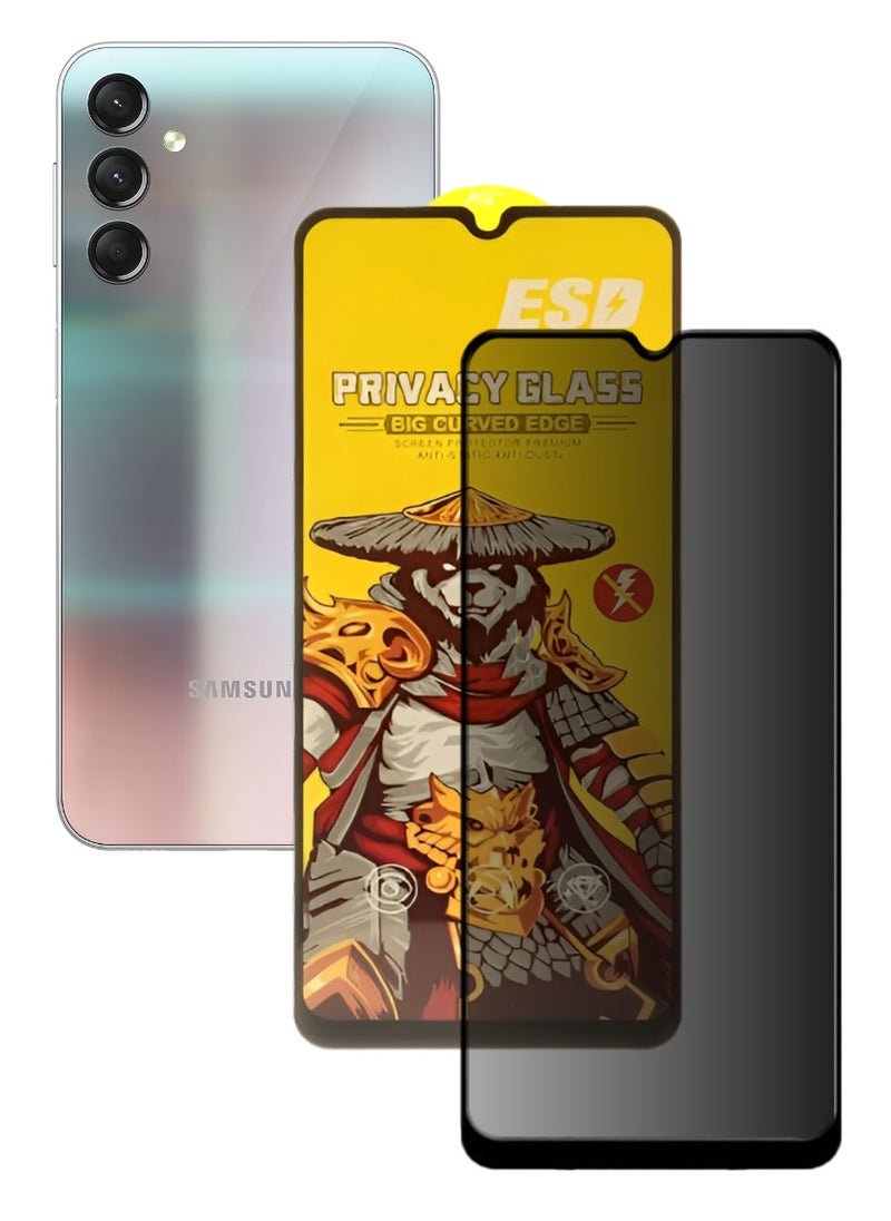 ESD Tempered Dustproof Privacy Glass Screen Protector Compatible For Samsung Galaxy A24 - Image 1
