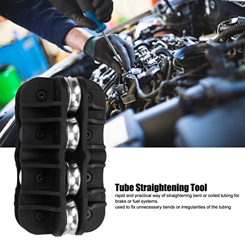 Ymiko Handheld Tubing Straightener, 5/8in Tube Straightening Tool for Brake and Fuel Line, Universal Metal Black Brake Pipe Coil Straightening Tool - Image 2