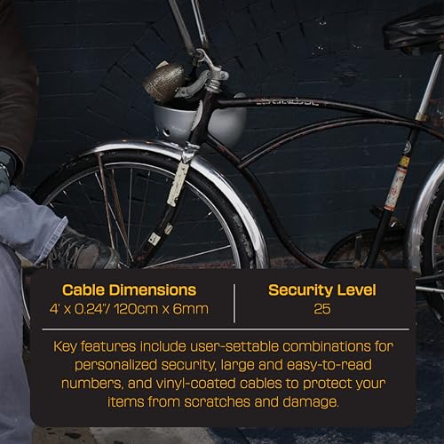 Onguard Terrier Combination 4 Cable Lock, 120cm x 6mm - Image 3