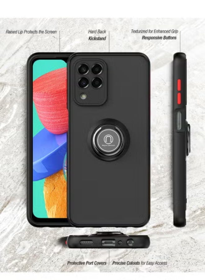 GULFLINK Back Cover Phone Protection Case For Samsung M33 Black+ red - Image 3