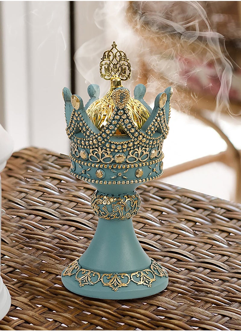 ماركة غير محددة - مبخرة بخور على الطراز الملكي زينة برج العلاج بالروائح العطرية من السيراميك - Image 1