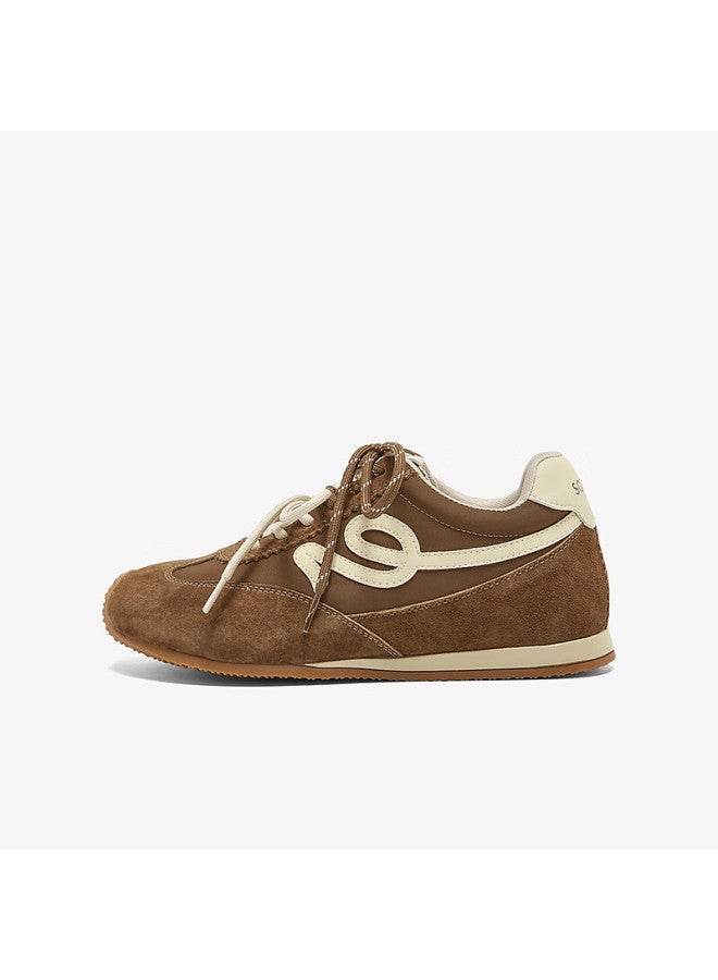 Basto 26 Spring Mall Retro Women's Sports Casual Shoes D3858am6 Brown/beige Size 36 - Image 1